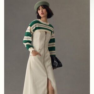 Maeve Knit Striped Shrug NTW